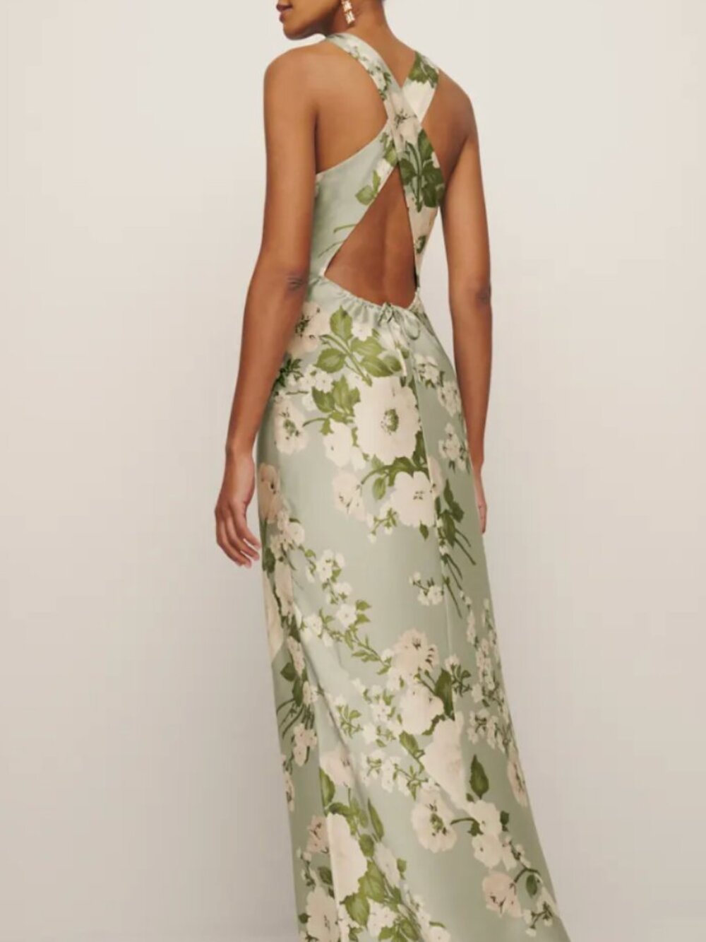 Reformation Anaiis Silk Dress Green - Size 6 - *good*lovely*read*